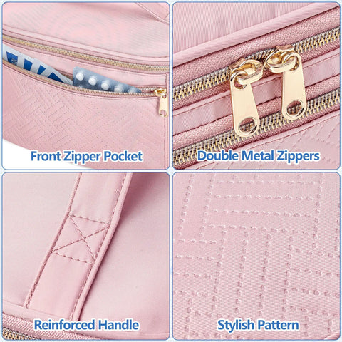 Portable Pill Bottle Organizer Bag For Home And On The Go Travel With Adjustable Dividers Compact Medicine Storage Pouch detail