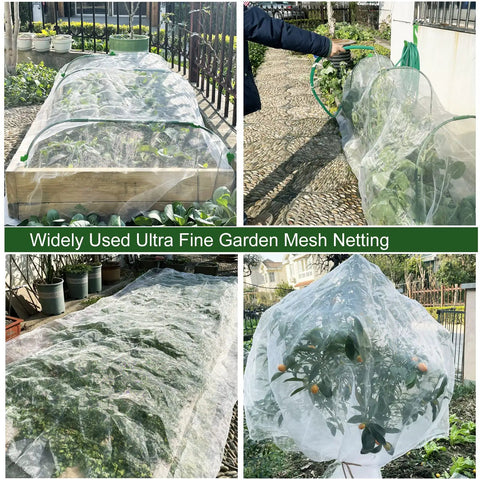 Ultra Fine Garden Netting 10x16 Mesh For Plants Bird And Animal Proof Cover For Greenhouse Row Cover Raised Beds Veggies And Fruits Keeps Pests Out All Season
