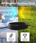 6-Foot Outdoor Extension Cord Tough-As-Nails 12/3 SJTW Heavy Duty Power Cable suitable for extreme weather conditions