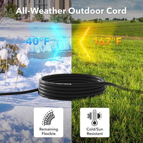 6-Foot Outdoor Extension Cord Tough-As-Nails 12/3 SJTW Heavy Duty Power Cable suitable for extreme weather conditions