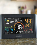 Wireless Wi Fi Digital Weather And Wind Station With Wind Speed History And Alerts Dynamic Forecast Icons on countertop