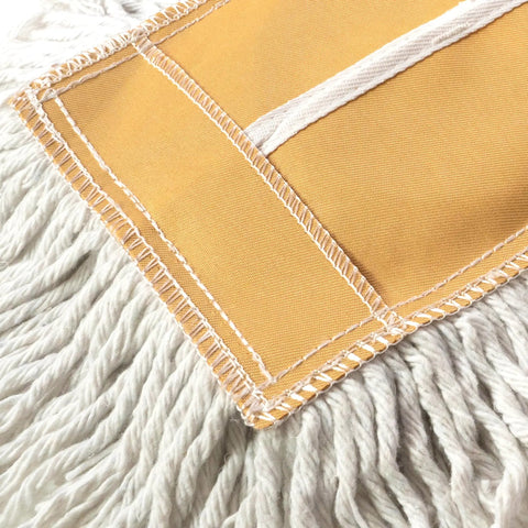 Workhorse Commercial Dust Mop 48 Inch cotton head detail showing stitching and material for effective dust cleaning.