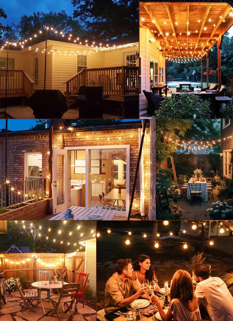 G40 LED Replacement Bulbs 25 Pack, E12 Base, 2200K Warm White, Shatterproof And Waterproof, Dimmable 1.5 Inch Globe Bulbs For Indoor Outdoor Patio Backyard Home Lighting