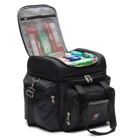 Open Beefy Extra Large Cooler Bag With Leakproof Hard Liner Bucket 14 By 13 By 9 And A Half Inches Black Polyester