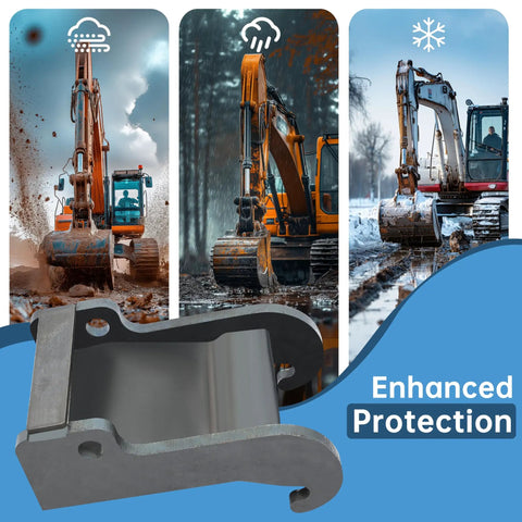 X Change Coupler Bracket Quick Attach For Bobcat E Series And Old Style Quick Attach Mini Excavator Bucket Mounting Accessory Heavy Duty Steel Construction Durable Attachment Bracket For 325 328 331 334 337 341 430 435 And E Series Models showing bracket and excavators in various conditions.