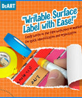 Blue Painter Tape Pro Grade Masking Tape For Arts N Crafts 6 Pack 20 Yard Rolls 0.98 Inch Sharp Edge Line Technology Multi Surface Use Whiteboard Dry Erase Craft Tape Writable, rolls for labeling