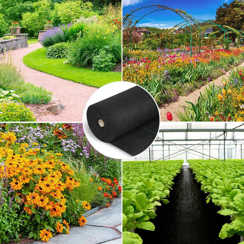Heavy Duty 5oz Weed Barrier Landscape Fabric Pro Grade Dual Layer Ground Cover For Garden Lawn Outdoor Weed Control Mat