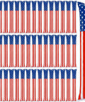 120 Pcs Inflatable Thunder Sticks for Parties and Games Red White and Blue USA Flag Boom Sticks arranged in rows