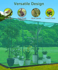 Crop Cage Plant Protection Tent 4 x 8 x 6 Feet No Fuss Setup Easy To Install Garden Cage With Ground Buried Cloth in garden setting