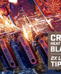Pro Grade Phillips Screwdriver Size 2 By 4 Inch With Magnetic Cr Mo Steel Blade Heat Treated Antislip Grip, sparks flying.
