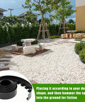 Garden with Six Inch By Fifty Foot Landscape Edging Kit Plastic Border for Lawn Garden and Yard with Forty Five Anchoring Spikes