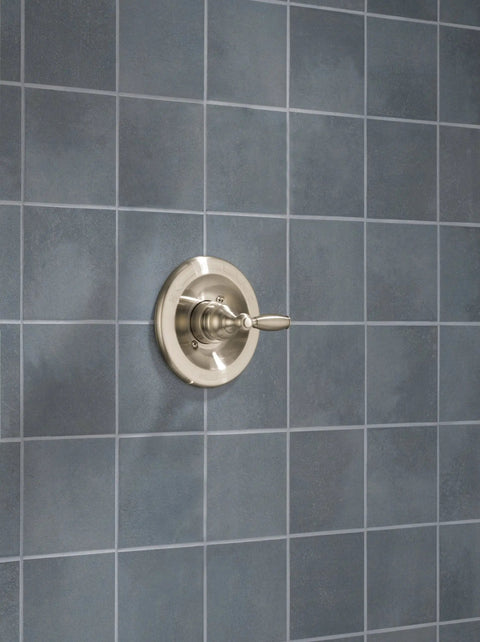 Brushed Nickel Single Function Shower Handle Valve Trim Kit With Easy Install Valve Not Included Rough In Kit Sold Separately For PTR188700 UN Lifetime Limited Warranty Durable Shower Trim For Customizable Shower Setup