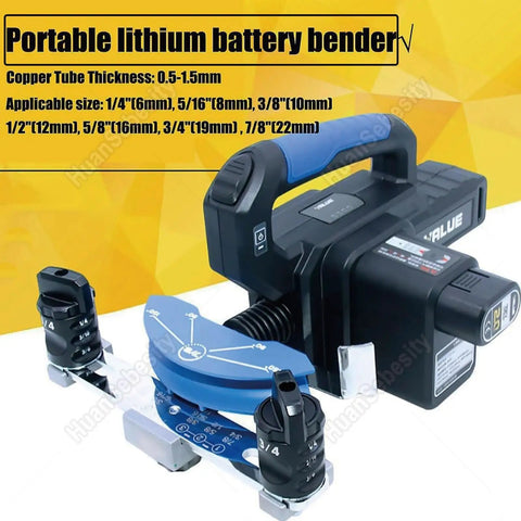 HuanSebesity Electric Pipe Bender For Copper Tube 1/4 To 7/8 Inches, portable lithium battery powered for HVAC use.