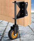 4 Inch Gate Wheel With Spring Loaded Absorbing Solid Rubber Tire For Wooden Fence Gates 260 Lbs Capacity No Tools Needed For Quick Mount Incl