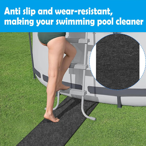 Absorb Water 10 Ft X 16 Inch Above Ground Pool Pathway Mat For Pool Or Spa Floor Ground Walkway Pad That Keeps Foot Dirt Out