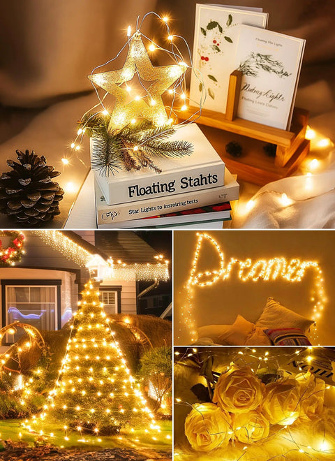 Twinkle Fairy Lights 33 Ft USB Plug In String Lights With Remote And Timer 100 LED Waterproof Wire decorating home and garden
