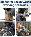 Heavy-Duty Wire Twister Tool For Drill With One Quarter Inch Hex Shank in use tying wire around wooden poles and rebar.