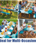 Picnic Table Cover Set With Two Bench Covers For 6 Foot Tables Elastic Spandex Stretch Fit Washable Outdoor Patio Dining Protector