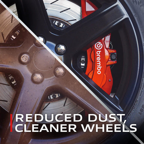 Before and after effect with Premium Ceramic Front Disc Brake Pad Set For Dodge Holden Mitsubishi Subaru Quiet Braking Low Dust