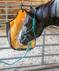 Four Knot Stiff Polyester Training Halter With Ten Foot Matching Lead For Horses Fully Adjustable And Built For Rough Wear