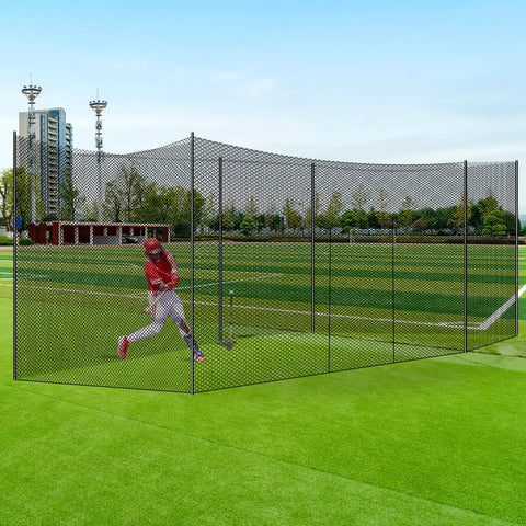 Baseball Batting Net Cage 55x12x12ft Portable Practice Cage For Baseball And Softball Backyard And Indoor Pitching Net With Door