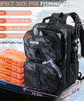 All In One Fishing Backpack Kit With 139 Lures Tackle Boxes Pliers Scissors And Gear 25L Lightweight Camo Bag with measurements