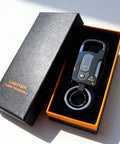 9 In 1 Multitool Keychain With Windproof Plasma Lighter USB Rechargeable Knife Screwdriver in black gift box