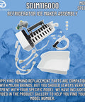 Model Specific Ice Maker Replacement Kit For Refrigerator IM116000 Not Universal, Direct Fit With 218736300