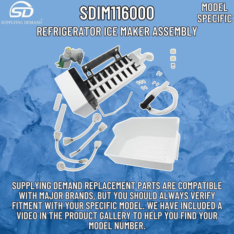 Model Specific Ice Maker Replacement Kit For Refrigerator IM116000 Not Universal, Direct Fit With 218736300