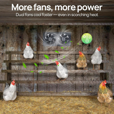 Solar Powered Exhaust Fan For Chicken Coops Greenhouses Sheds Pet Houses And Windows Waterproof No Fuss Easy Plug And Play Installation Built For Small Spaces Up To 880 Ft3 (25 M3)