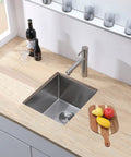 15x17 Inch Stainless Steel Bar Sink Undermount For RV And Wet Bar Use, 16 Gauge 304 Stainless, Brushed Nickel Finish
