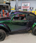 Fresh Shop Grade Superflake Colorshift Basecoat Paint Gallon Ready To Spray Used on custom painted green and purple beetle car.