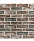 Peel And Stick Faux Brick 3D Wall Panels 10 Pack 52.5 Sq Ft in Gray Brown showcasing textured brick design