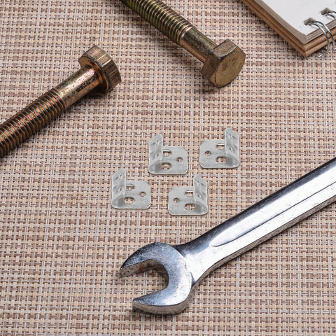 Heavy Duty Spring Clips With Soft Rubber Design, 100 Pack S Clips For Secure Sofa Spring Fixation, shown with tools on a woven mat