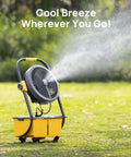 Cordless Misting Fan With 11L Tank Rechargeable Battery And 12 Inch Blade Delivers 15 Foot Mist Range For Backyard Cooling