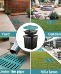 Heavy Duty Drain Catch Basin Kit With Fiberglass Grate And Debris Basket For French Drain Projects No Pre Drilled Holes 15.7 Inch Square for patios, downspouts, lawns.
