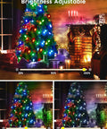 Smart RGB C9 LED Christmas Lights 66ft Music Sync With App Control on indoor Xmas tree with adjustable brightness
