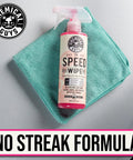 Speed Wipe Quick Detailer Spray For Cars, Instant Slick Mirror Shine Between Washes, Streak Free Formula Removes Dust Smudges And Fingerprints, High Gloss Finish In Seconds, 16 Oz bottle with microfiber cloth