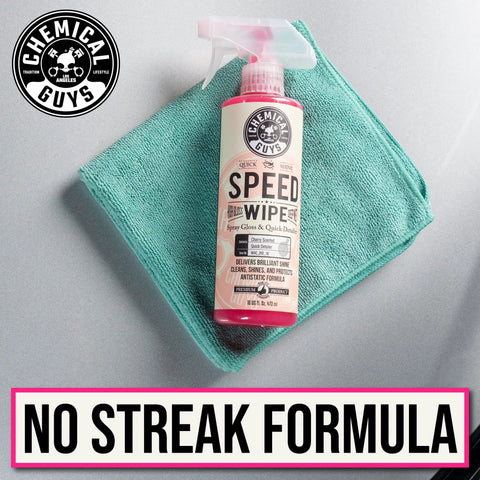 Speed Wipe Quick Detailer Spray For Cars, Instant Slick Mirror Shine Between Washes, Streak Free Formula Removes Dust Smudges And Fingerprints, High Gloss Finish In Seconds, 16 Oz bottle with microfiber cloth