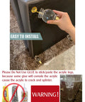 Clear Acrylic Furniture Legs Replacement Set Of 4 With Gold Metal Detail Sleek Modern Transparent DIY Sofa Feet warning image