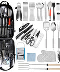 35 Piece Camping Kitchen Utensil Set Portable Outdoor Cooking Tools For Camping RV Backpacking And BBQ Complete Camp Kitchen Gear With Carry Bag Grilling Tools And Cooking Accessories