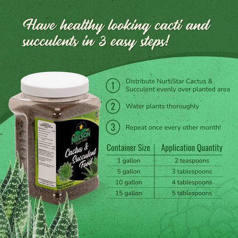 Cactus And Succulent Plant Food For Indoor And Outdoor Plants No Fuss Low Maintenance Fertilizer That Feeds Every Other Month All Purpose Cacti Fertilizer With Rich Nutrients For Healthy Growth 4 lb jar