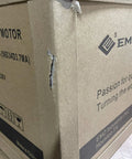EMZ electric motor box with EMZ logo; model EM-04, 3.7 HP, 208–230V, 60 Hz