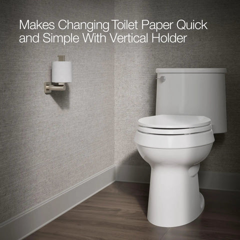 Parallel Vertical Toilet Tissue Holder Wall Mount Modern Bathroom Accessory For Easy Roll Change Durable Metal Finish