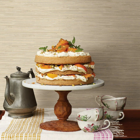 Cake against Cream Tibetan Faux Grasscloth Peel And Stick Wallpaper, Neutral Textured Grasscloth Look For Walls background