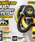 Pro Level Drywall Sander With Full Vacuum Hookup For Popcorn Ceilings Smoothly Eats Up Fine Dust Featuring Beast Mode Variable Speed Shaft and closed-loop dust containment system.