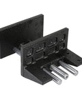Heavy Duty Cast Iron Woodworker Vise, 6.5 Inch Bench Clamp, Powder Coated Grip Fixture, close-up of base and screws.