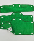 Green Velvet Terry Sweatband For Hard Hats, Washable Snap On Liner, 3 Pack, easy to install, ultra soft and absorbent