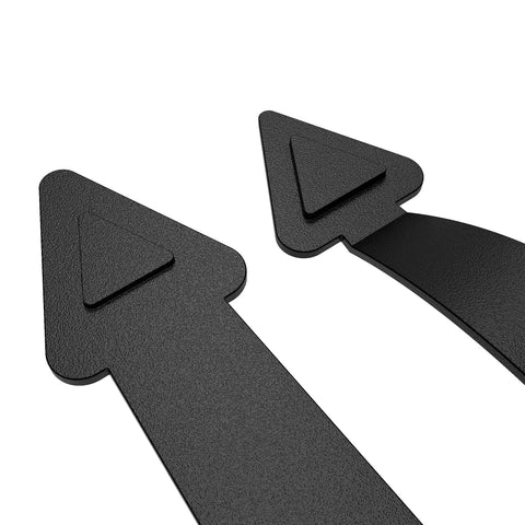 Level Up Your Garage With These Badass Magnetic Door Hardware Sets Featuring Four Classic Faux Hinges And Two Sleek Handles Heavy Duty Magnets Grip Steel Like Glue Weather Ready Zero Assembly Required. Close-up of black faux hinges with textured finish.
