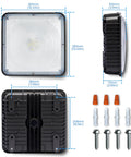 Super Bright 50W LED Canopy Light 6000 Lumens 100 to 277V AC ETL Listed IP65 Waterproof Daylight White 5000K Outdoor Fixture dimensions